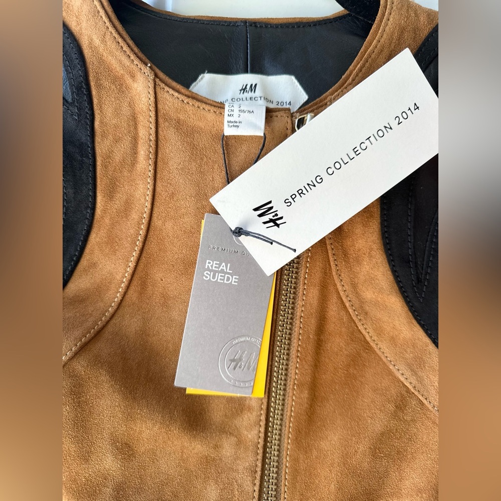 H&M Suede Leather Jacket Spring Collection 2014 - Picture 8 of 12
